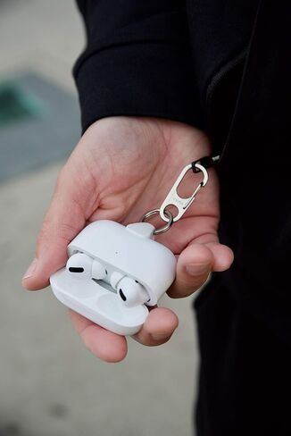JURA Anchor for All Apple AirPods - Black Carabiner - Black Carbon Fiber Anchor - Lightning & USB-C in Saudi Arabia