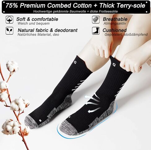 Anti-slip Soccer Socks Men Women Cushion Cotton Breathing Grip Sports Socks Rugby Yoga Baseball Hiking Running in Saudi Arabia