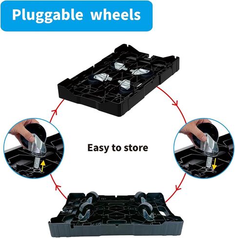 2 Pack Dolly Cart Multipurpose Furniture Mover with 5 Wheels Moving Supplies 220lbs Weight Capacity Each Movers Dollies in Kuwait