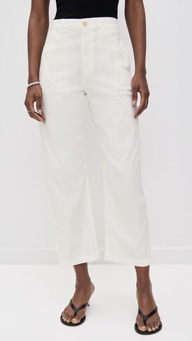 AG Adriano Goldschmied Women's Fiona Hise Rise Barrel Chino in Sulfur Misty Grey Pants in Kuwait
