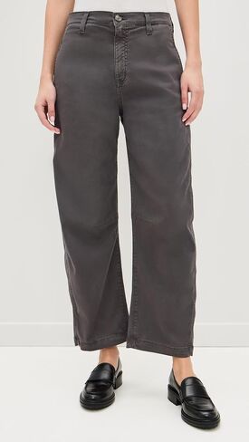 AG Adriano Goldschmied Women's Fiona Hise Rise Barrel Chino in Sulfur Misty Grey Pants in Kuwait