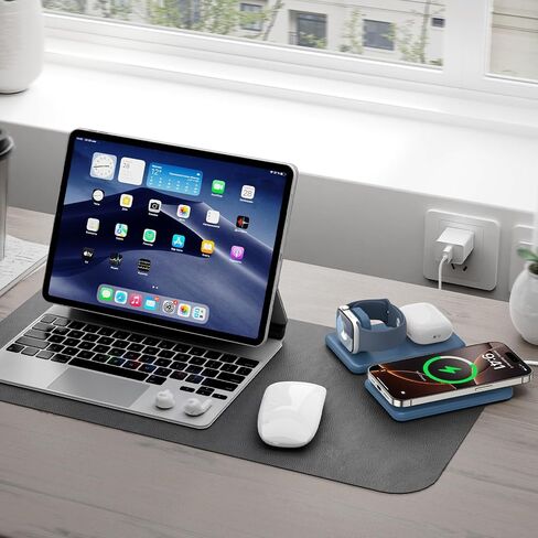 3 in 1 Charging Station for Apple,Travel Charger for Multiple Devices for iPhone,Foldable Magnetic Charger for iPhone 16 15 14 13 12 pro max&AirPods 4/3/Pro/Pro 2&Apple Watch（Black） in Saudi Arabia
