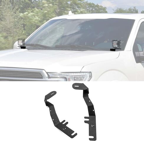 Hood Hinge Mount Brackets Ditch Light Bar Bracket Compatible with Ford F250 F350 2011-2016 Super Duty(No Drilling) in Saudi Arabia