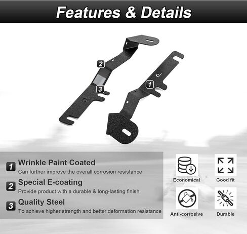 Hood Hinge Mount Brackets Ditch Light Bar Bracket Compatible with Ford F250 F350 2011-2016 Super Duty(No Drilling) in Saudi Arabia