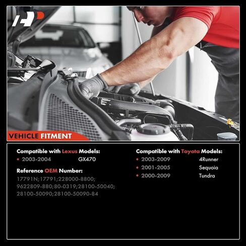 A-Premium Starter Motor Compatible with Toyota Tundra 2000-2009, 4Runner 2003-2009, Sequoia 2001-2005 & Lexus GX470 2003-2004, 4.7L, 12V 1.4KW Clockwise 9-Tooth, Replace# 228000-8800, 9622809-880 in Saudi Arabia