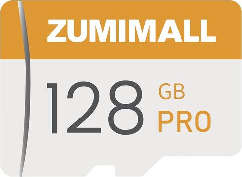 ZUMIMALL 128GB SD Card for Outdoor Security Cameras - 4-Pack, High-Speed, Local Storage, Compatible with ZUMIMALL Cameras for Reliable Video Recording and Playback in Saudi Arabia