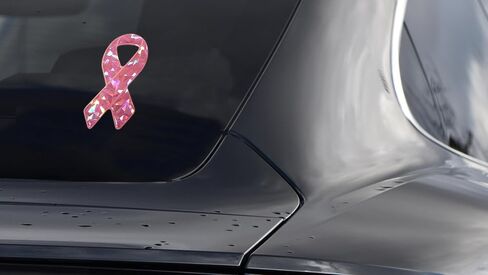 Elektroplate Pink Ribbon Breast Cancer Awareness Reflective Domed Decal (3.5" x 1.75") Premium 3D All Weather Vinyl Sticker for Car, Water Bottle, Laptop, Phone & More | Made in The USA in Saudi Arabia