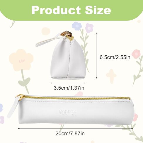 2pcs Mini cosmetic bag for purse small leather pouch small make up bag with Zipper Portable Small Cosmetic Organizer for Women and Girls, black beige, 579067_1_nDh6KXy23 in Saudi Arabia