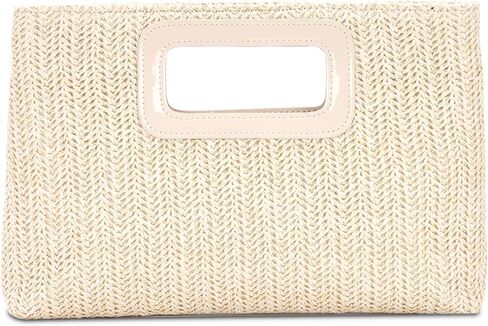 GOKTOW Straw Clutch Top Handbags Raffia Bag Purse Woven Tote CrossBag for Women Beach Summer Travel With Chain 2025 in Kuwait