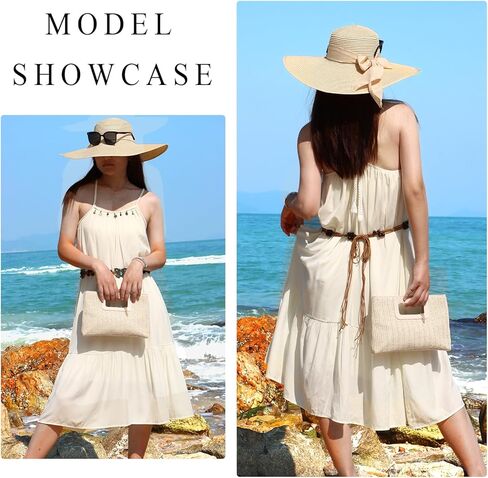 GOKTOW Straw Clutch Top Handbags Raffia Bag Purse Woven Tote CrossBag for Women Beach Summer Travel With Chain 2025 in Kuwait