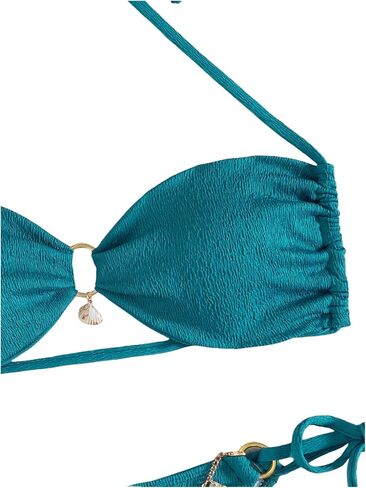 SweatyRocks Women's 2 Piece Bikini Set Tie Back Halter Strap Cutout Backless Swimsuit High Waist Bikini Sets in Kuwait