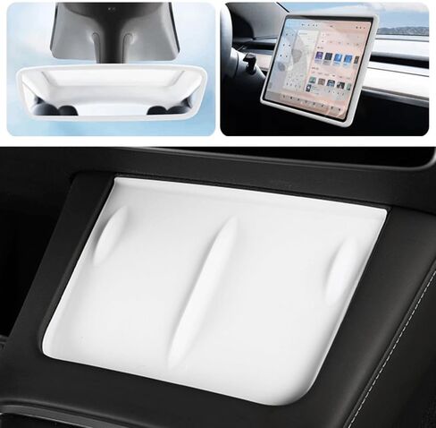 3 PCS Center Console Accessories متوافقة مع Tesla Model 3 | Y 2023 2022 2021 & Model Y 2024 حصيرة تغطية لشاشة لمس مساحة الشحن والخلفي مرآة الرؤية المحمية in Kuwait