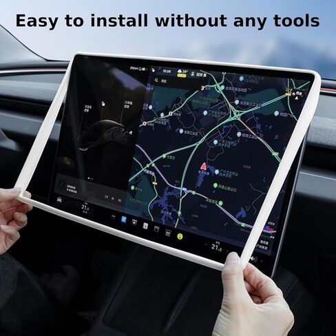 3 PCS Center Console Accessories متوافقة مع Tesla Model 3 | Y 2023 2022 2021 & Model Y 2024 حصيرة تغطية لشاشة لمس مساحة الشحن والخلفي مرآة الرؤية المحمية in Kuwait