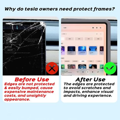 3 PCS Center Console Accessories متوافقة مع Tesla Model 3 | Y 2023 2022 2021 & Model Y 2024 حصيرة تغطية لشاشة لمس مساحة الشحن والخلفي مرآة الرؤية المحمية in Kuwait