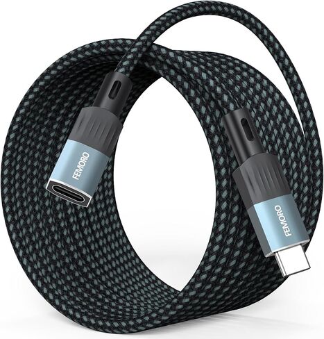 كبل امتداد USB C طوله 10 قدم ، شحن 100 واط ونقل البيانات 10 جيجابت في الثانية و 4K@60Hz نوع الفيديو C الذكور إلى USB-C Ender Cable Extender USBC for iPhone16/15 ، الكمبيوتر الشخصي ، الكمبيوتر المحمول ، التلفزيون ، شاشة محمولة ، gamepad in Saudi Arabia