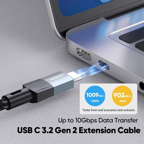 كبل امتداد USB C طوله 10 قدم ، شحن 100 واط ونقل البيانات 10 جيجابت في الثانية و 4K@60Hz نوع الفيديو C الذكور إلى USB-C Ender Cable Extender USBC for iPhone16/15 ، الكمبيوتر الشخصي ، الكمبيوتر المحمول ، التلفزيون ، شاشة محمولة ، gamepad in Saudi Arabia
