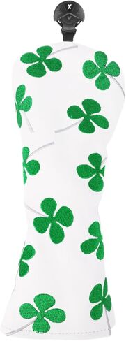 Golf Club Head Covers, 1pc Golf Driver Headcover or 3pcs Golf Headcovers Set 1 F H, Lucky Clover Golf 3 Wood Headocver, Driver Cover and Hybrid Headcovers for Men Women Golfer in Kuwait