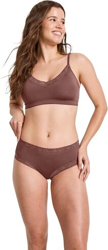 Jockey Women's Underwear Soft Stretch Lace Microfiber Hipster in Saudi Arabia