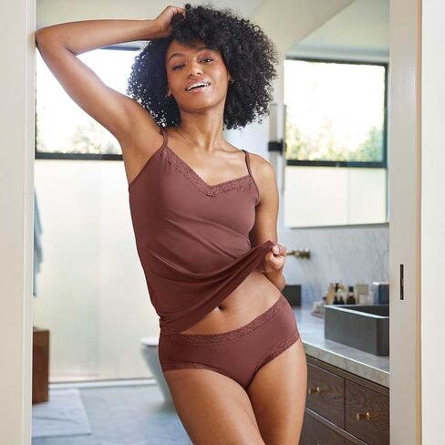 Jockey Women's Underwear Soft Stretch Lace Microfiber Hipster in Saudi Arabia