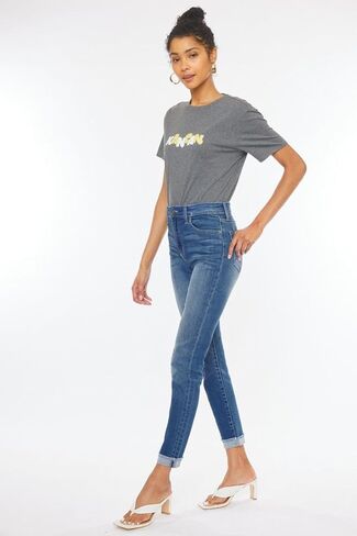 SALT TREE Kancan - Janice High Rise Cigarette Leg Jeans - Essential, KC20000 in Kuwait