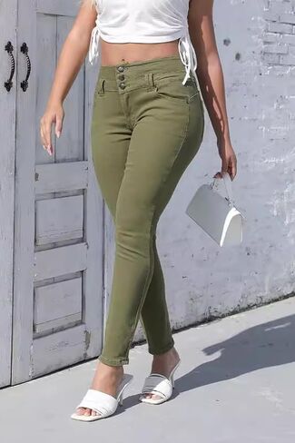 Atditama Women's Jeggings Jeans Stretch High Waisted Skinny Fitted Slim Sexy Butt Lift Women Denim Pants in Kuwait