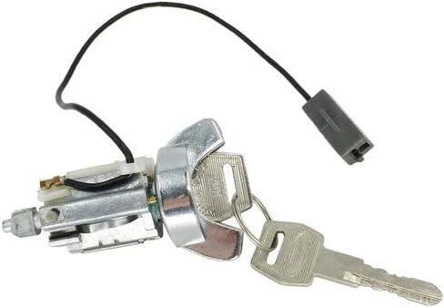 Ignition Switch Lock Cylinder - Chrome - with Keys - Compatible with 1985-1991 Ford Bronco in Saudi Arabia