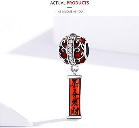 Matryoshka 925 Sterling Silver Russian Doll Charms Red Enamel Bead Charms Happy Mothers Day Christmas Charms for Bracelets for Her Mom Wife in Saudi Arabia