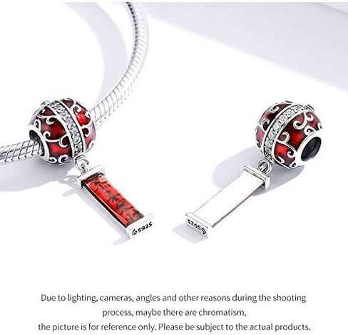 Matryoshka 925 Sterling Silver Russian Doll Charms Red Enamel Bead Charms Happy Mothers Day Christmas Charms for Bracelets for Her Mom Wife in Saudi Arabia