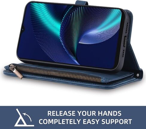 علبة الهاتف لـ Tracfone Blu View Speed ​​5G B1550VL Wallet Wallet مع واقي الشاشة وحزام معصم Crossbody Leather Pattern Pattern zipper redit in Saudi Arabia