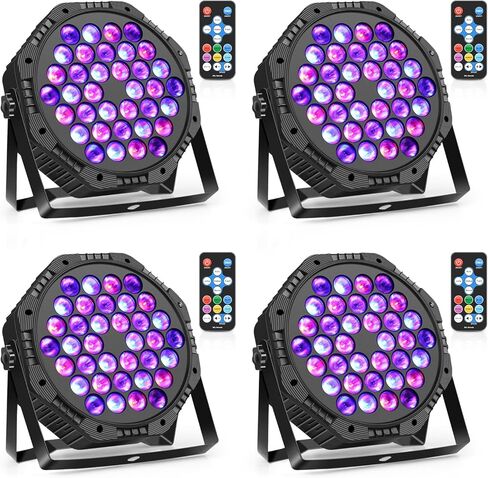 أضواء المسرح 2 حزمة 36 LED Par Light حبالي RGB DJ Party Uplights مع تنشيط الصوت والتحكم DMX للديسكو، الزفاف، النادي، عيد الميلاد، إضاءة مسرح عيد الميلاد in Kuwait