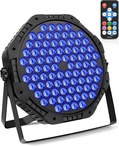 Stage Lights 2 Pack 36 LED Par Light Corded RGB DJ Party Uplights with Sound Activated and DMX Control for Disco, Wedding, Club, Birthday, Christmas Stage Lighting in Kuwait
