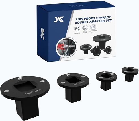 Socket Adapter Set, 4PC Low Profile Impact Ratchet Adapter Kit for Tight Spaces - Includes 3/4" to 1", 1/2" to 3/4", 1/2" to 3/8", 1/4" to 3/8" Drive Size Converters in Saudi Arabia