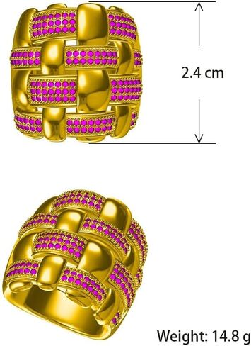 Razered Frosted Finger Ring Cross Line Cubic Zirconia Steel Women Fashion Ring Pretty Bridal Jewelry Accessories in Saudi Arabia