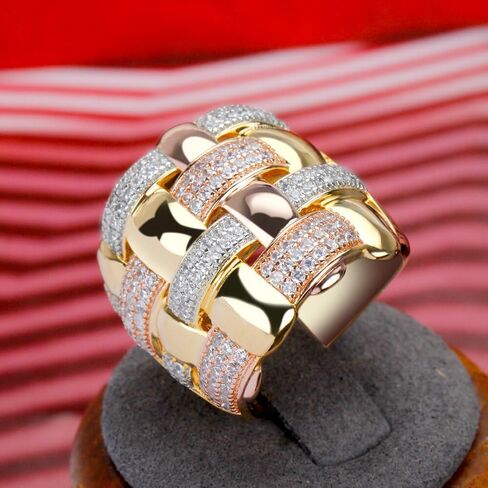 Razered Frosted Finger Ring Cross Line Cubic Zirconia Steel Women Fashion Ring Pretty Bridal Jewelry Accessories in Saudi Arabia