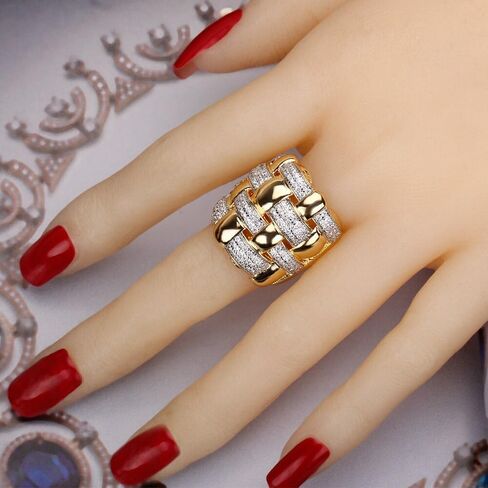 Razered Frosted Finger Ring Cross Line Cubic Zirconia Steel Women Fashion Ring Pretty Bridal Jewelry Accessories in Saudi Arabia