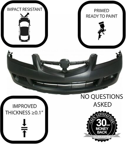FitParts Compatible With Acura MDX 2004 2005 2006 Front Bumper Cover. New, Primed & Ready for Paint. W/Fog Light Holes. AC1000150 04711S3VA80ZZ in Saudi Arabia