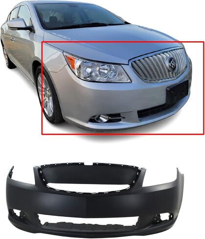 FITPARTS متوافق مع غلاف المصد الأمامي 2010 2011 2012 2013 BUICK LACROSSE SEDAN 10 11 12 13. جديد ، مسبب وجاهز للطلاء. CX CXL CXS ث/فتحات مصباح الضباب. GM1000911 20979560 in Kuwait