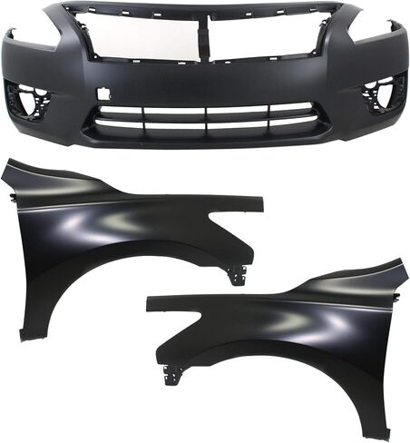 Garage-Pro Bumper Cover Kit Compatible with 2013-2015 Nissan Altima, Sedan Primed With Fog Light Holes With tow hook hole Front in Saudi Arabia