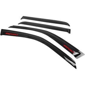 Evproxp Window Visor Gustor Guard Guard Shade متوافق مع 97-01 CRV ، منحرف تنفيس النافذة الجانبية ، Dark Smoke Tinted ، شريط JDM على النمط ، Red Sport in Kuwait