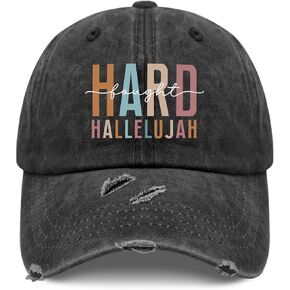 Hard Fought Hallelujahs Hats for Men Classic Washed Distressed Baseball Caps in Kuwait