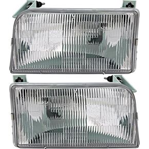 For Ford F350 1992-1998/F150,F250,Bronco 1992 1993 1994 1995 1996 Headlights Lamps Set Halogen Driver and Passenger Side in Saudi Arabia