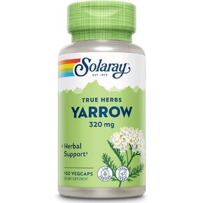 Solaray Yarrow 320 mg ، كامل ، شهية ، شهية العشبية ودعم الراحة المعوية ، ودعم مختبر ، ضمان استرداد مدته 60 يومًا ، 100 حصص ، 100 VEGCAPS in Kuwait