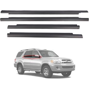 4pcs خارج النافذة أختام Weathersstrip تقليم صب 75710-0C010 75720-0C010 متوافق مع تويوتا سيكويا 2001 2002 2003 2004 2005 2006 2007 in Kuwait