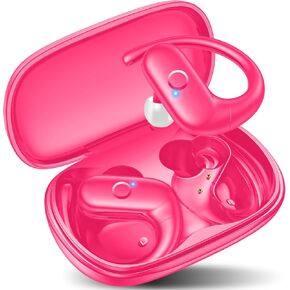 kurdene Wireless Earbuds Bluetooth Headphones Sport,Over Ear Buds with Deep Bass Sound,60Hrs Playtime Earphones Redesigned Comfort Fit with Earhooks for Running,Meeting,Workout-Purple in Saudi Arabia