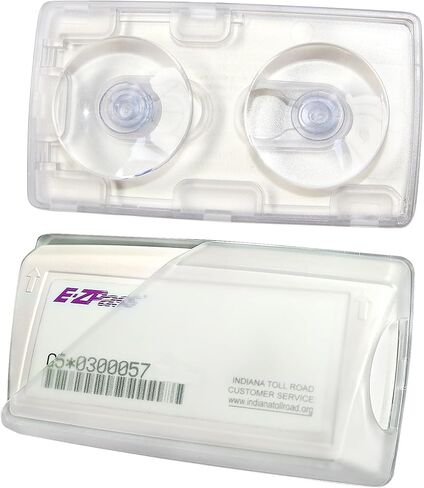 EZ Pass Holder, 2 Pack Ez Pass Holder for Windshield with Strong Suction Cups, Heat & UV Resistant Toll Transponder Holder for Car Fits EZ Pass Mini/iPass in Size 3.7 x 1.9 inches (Clear) in Kuwait