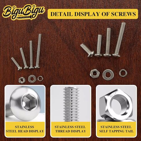 1520Pcs Metric Screw Assortment,M2 M3 M4 M5 Metric Bolt Assortment,304 Stainless Steel Metric Machine Screws,Hex Socket Head Cap Screws Nuts and Bolts Assortment Kit with Flat & Lock Washers in Saudi Arabia