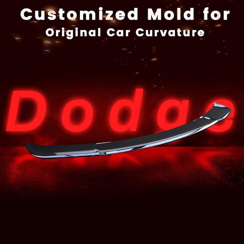Spoiler for Dodge Challenger/Charger SXT RT SRT 2015-2020 Without Drilling ABS Rear Trunk Spoiler Wing Compatibble with Challenger/Charger SXT RT SRT No Fit SXT Plus (Glossy Black) in Saudi Arabia