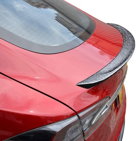 IKON MOTORSPORTS, Trunk Spoiler Compatible with 2012-2025 Tesla Model S Sedan, OE Style Matte Carbon Fiber Rear Trunk Lid Spoiler Wing Lip,1PC in Saudi Arabia