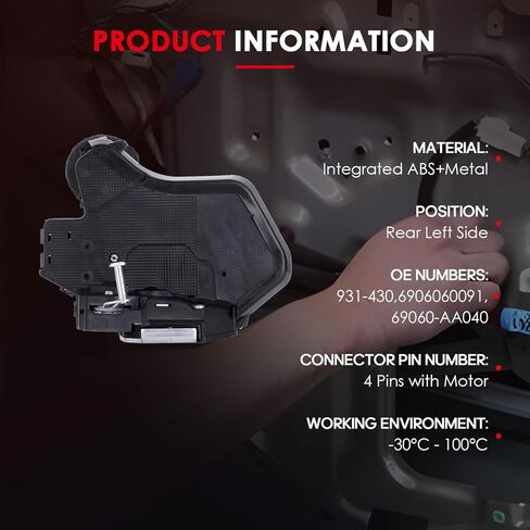 cciyu Door Latch Lock Actuator Rear Right Passenger Side Compatible for Toyota for Camry 2002-2006,for Toyota for Corolla 2003-2008 Door Lock Actuators Replaces 931-431 in Saudi Arabia