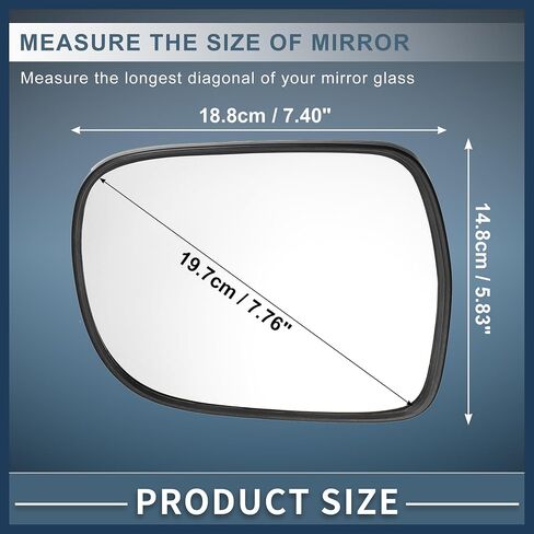 for Lexus RX330 2004-2006 RX350 2007-2009 RX400h 2006-2009 Heated Mirror Glass with Backing Plate Passenger Right Side Car Exterior Mirror Replacement Glass in Saudi Arabia
